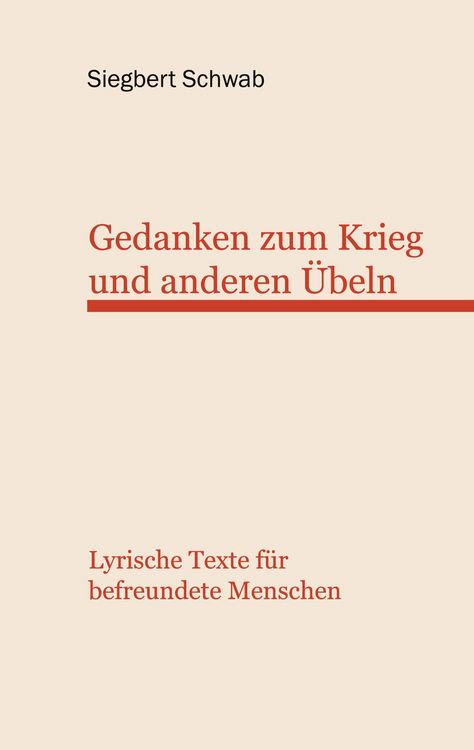 Produktbild: Gedanken zum Krieg und anderen &Uuml;beln