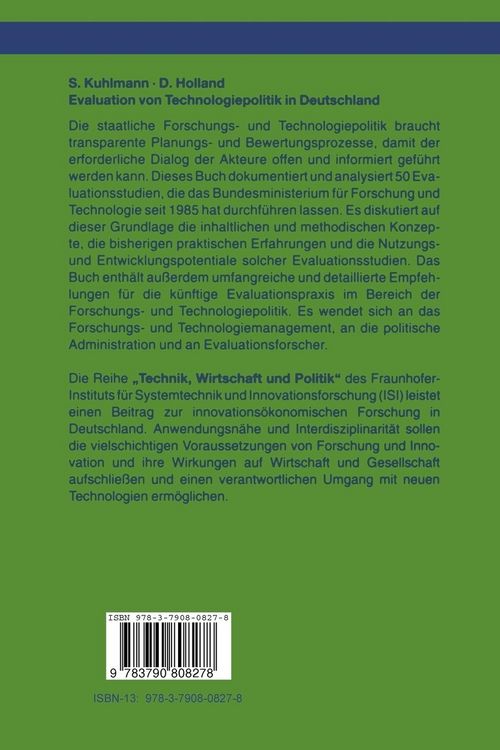 Produktbild: Evaluation von Technologiepolitik in Deutschland