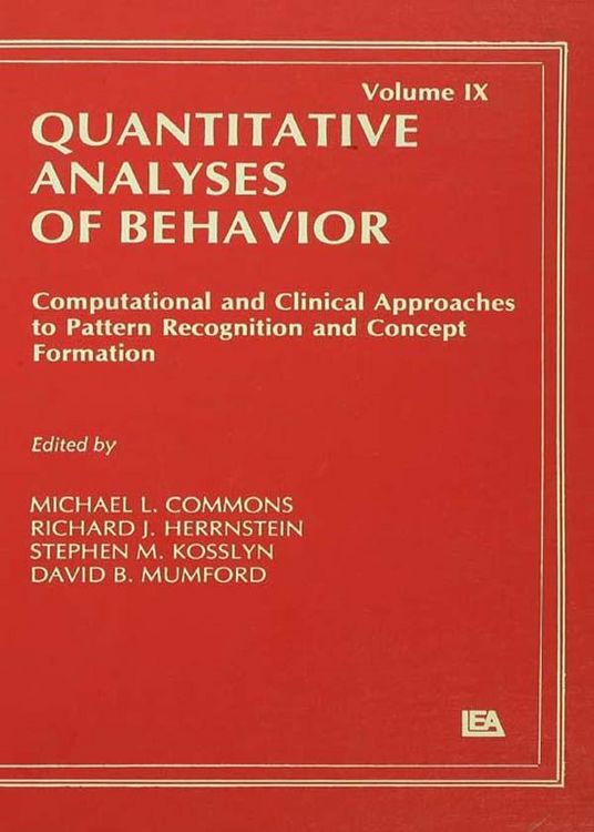 Produktbild: Computational and Clinical Approaches to Pattern Recognition and Concept Formation
