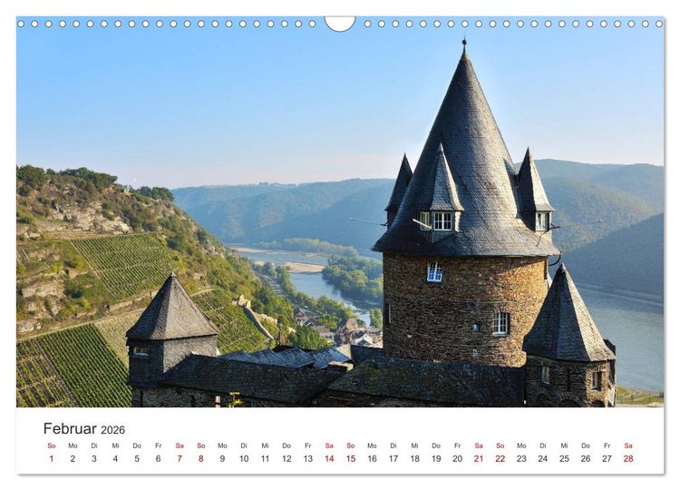 Produktbild: Burgen im Rheintal - Landschaft, Romantik, legend (Wandkalender 2026 DIN A3 quer), CALVENDO Monatskalender