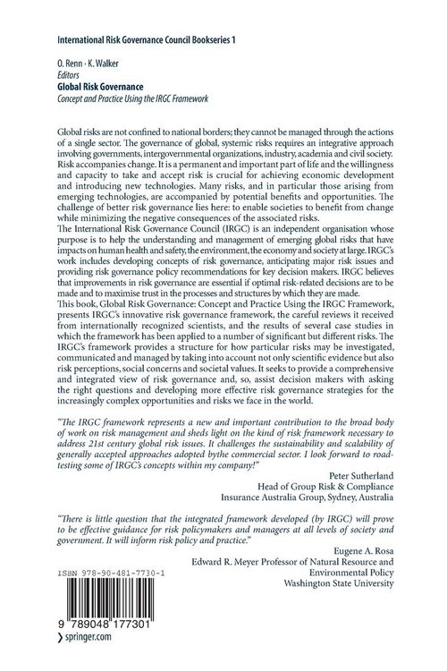 Produktbild: Global Risk Governance