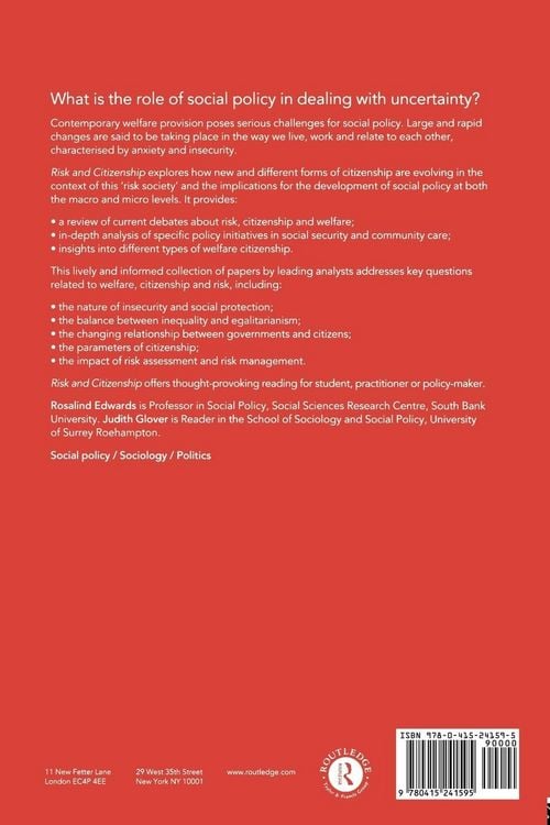 Produktbild: Risk and Citizenship