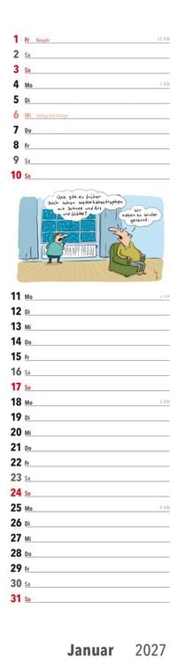 Produktbild: Ruhestand Streifenkalender 2027: Monatskalender f&uuml;r die Wand