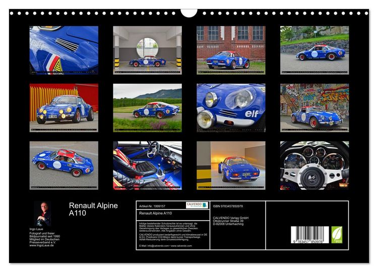 Produktbild: Renault Alpine A110 (Wandkalender 2026 DIN A3 quer), CALVENDO Monatskalender