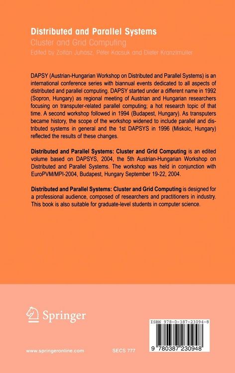 Produktbild: Distributed and Parallel Systems