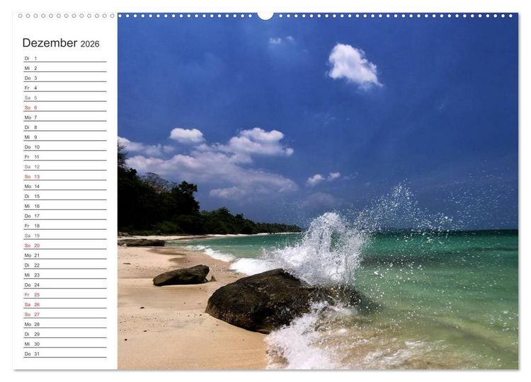 Produktbild: Malediven (Wandkalender 2026 DIN A2 quer), CALVENDO Monatskalender