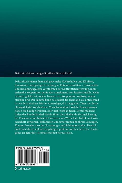 Produktbild: Drittmitteleinwerbung - Strafbare Dienstpflicht?