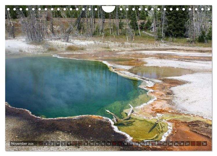 Produktbild: Farben des Yellowstone National Park 2026 (Wandkalender 2026 DIN A4 quer), CALVENDO Monatskalender