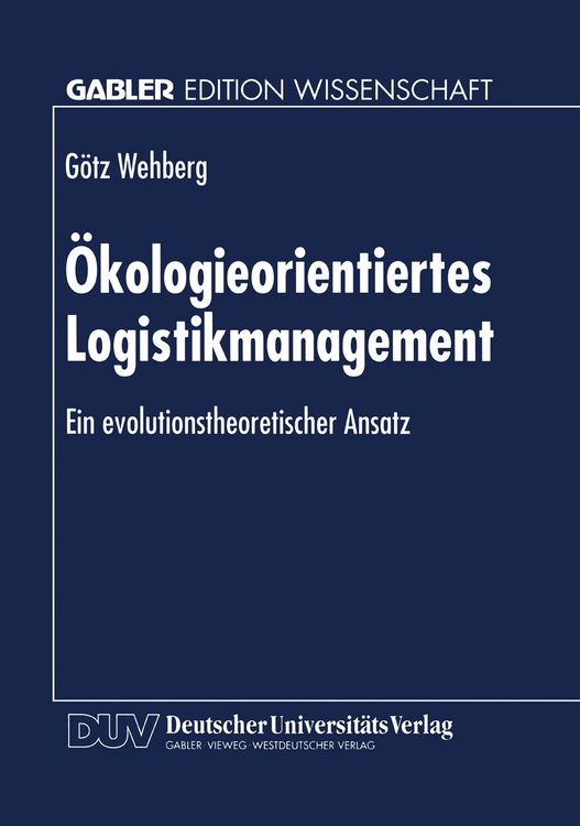 Produktbild: &Ouml;kologieorientiertes Logistikmanagement