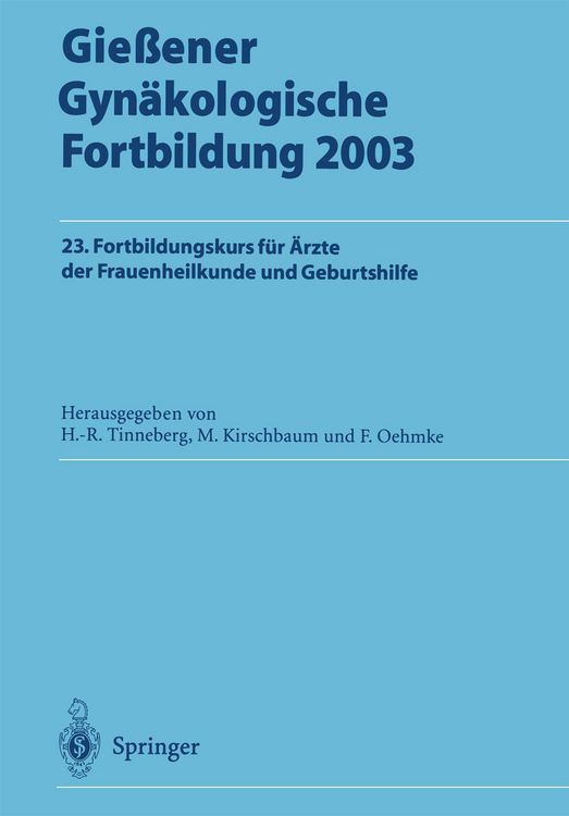 Produktbild: Gie&szlig;ener Gyn&auml;kologische Fortbildung 2003