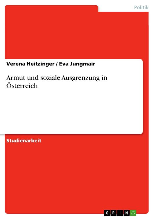 Produktbild: Armut und soziale Ausgrenzung in &Ouml;sterreich