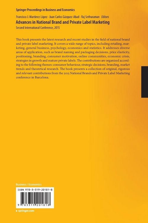 Produktbild: Advances in National Brand and Private Label Marketing