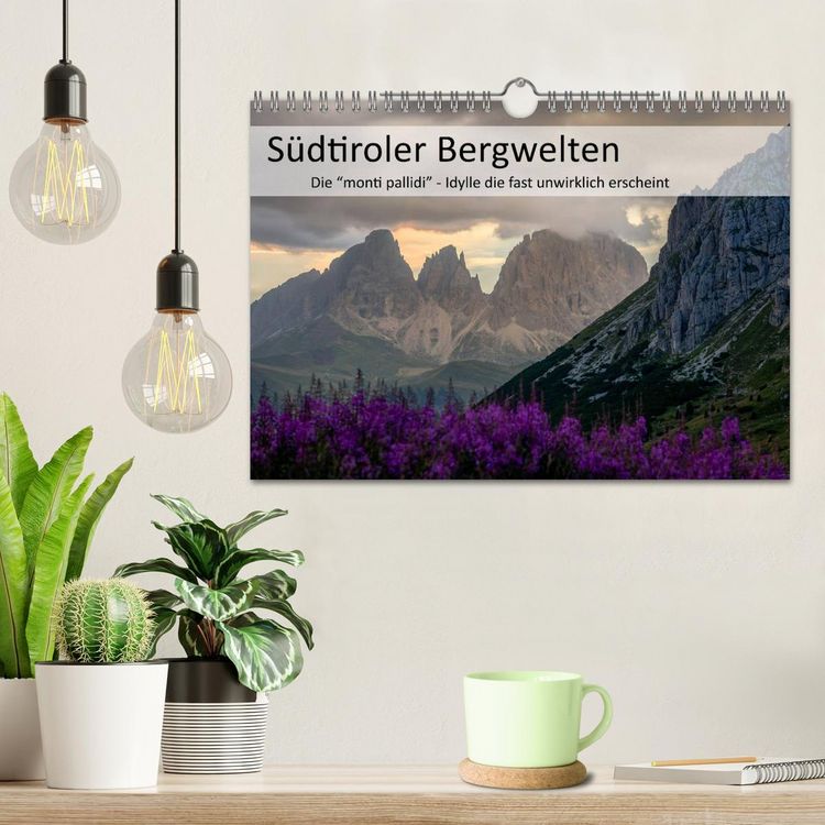 Produktbild: S&uuml;dtiroler Bergwelten - Die monti pallidi, Idylle die fast unwirklich erscheint (Wandkalender 2026 DIN A4 quer), CALVENDO Monatskalender