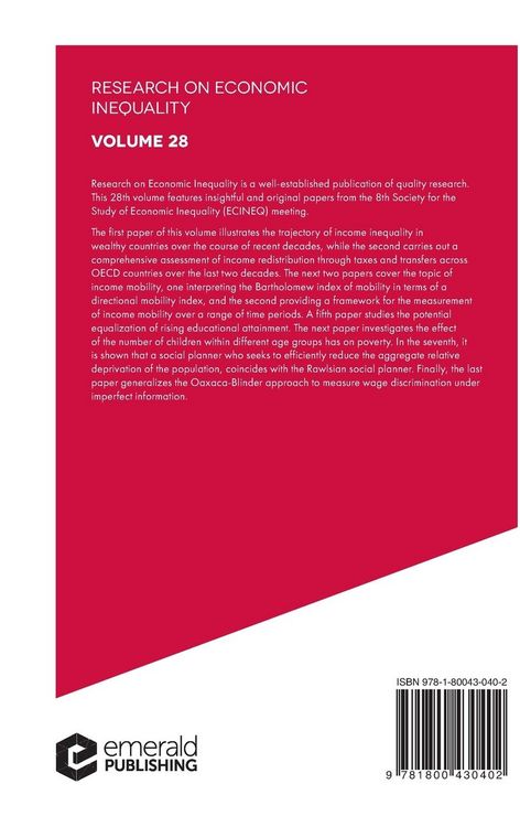 Produktbild: Inequality, Redistribution and Mobility