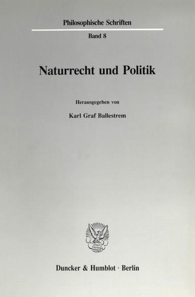 Produktbild: Naturrecht und Politik.