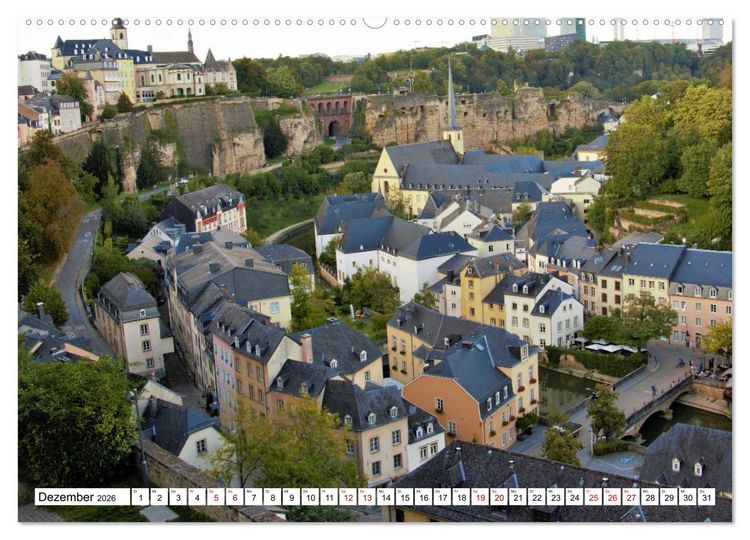 Produktbild: Luxemburg entlang des Wenzelwegs (hochwertiger Premium Wandkalender 2026 DIN A2 quer), Kunstdruck in Hochglanz