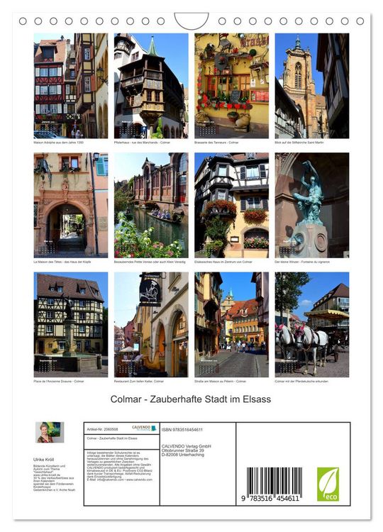 Produktbild: Colmar - Zauberhafte Stadt im Elsass (Wandkalender 2026 DIN A4 hoch), CALVENDO Monatskalender