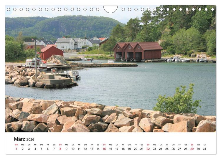 Produktbild: S&uuml;dnorwegen - von Kristiansand bis Stavanger (Wandkalender 2026 DIN A4 quer), CALVENDO Monatskalender