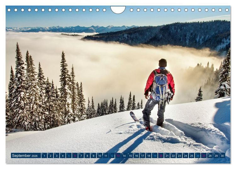 Produktbild: Skimountaineering - Erobere die Berge im Winter (Wandkalender 2026 DIN A4 quer), CALVENDO Monatskalender