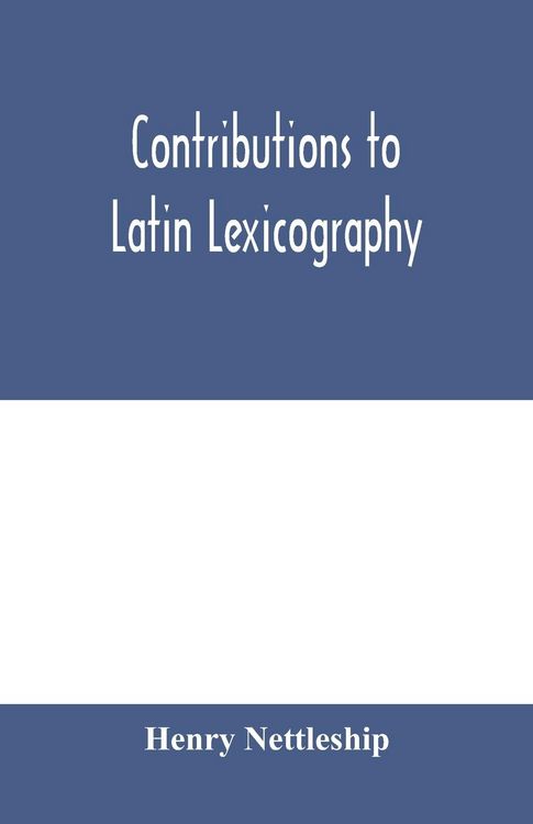 Produktbild: Contributions to Latin lexicography