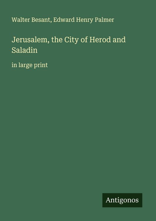 Produktbild: Jerusalem, the City of Herod and Saladin