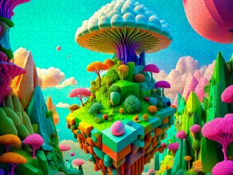 Produktbild: CALVENDO Puzzle Mushroom Mountain | 1000 Teile Lege-Gr&ouml;&szlig;e 64x48cm Foto-Puzzle f&uuml;r gl&uuml;ckliche Stunden
