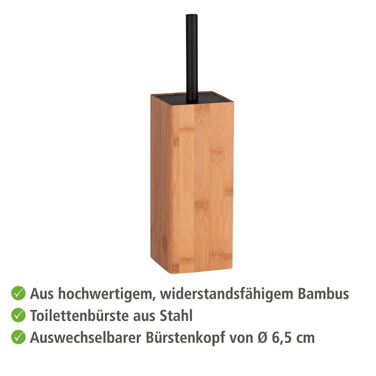Produktbild: WC-Garnitur Mod. Padua Bambus, Bambus kombiniert mit Stahl