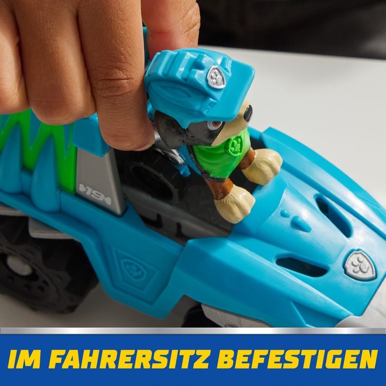 Produktbild: PAW Patrol - Rex-Figur mit Dinosaurier-Rettungsfahrzeug, stabiles Basis-Fahrzeug (2025), authentisches Spielzeug zur Serie f&uuml;r Kinder ab 3 Jahren