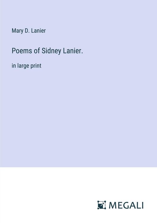 Produktbild: Poems of Sidney Lanier.