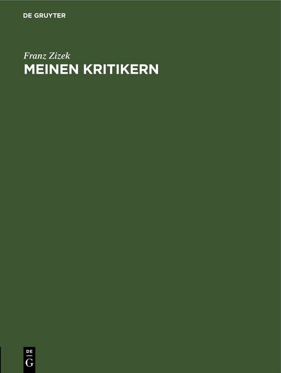 Produktbild: Meinen Kritikern