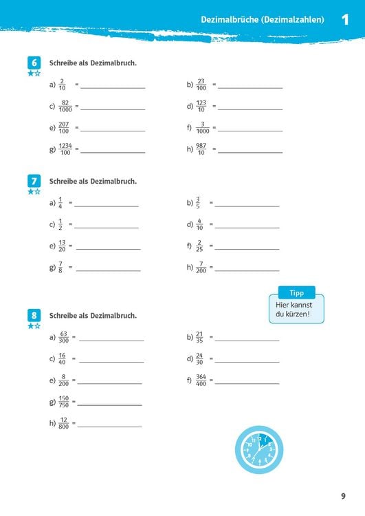 Produktbild: Klett 10-Minuten-Training Mathematik Rechnen mit Dezimalbr&uuml;chen 6. Klasse