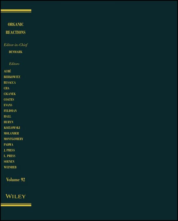 Produktbild: Organic Reactions, Volume 92