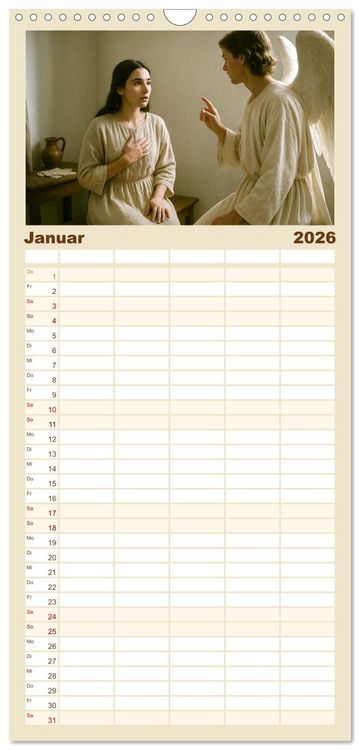 Produktbild: Familienplaner 2026 - Der Weg von drei&szlig;ig Jahren mit 5 Spalten (Wandkalender, 21 x 45 cm) CALVENDO