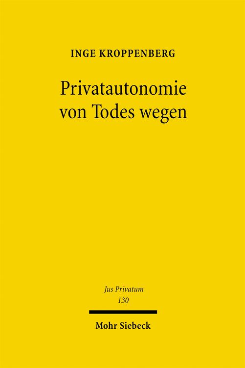 Produktbild: Privatautonomie von Todes wegen