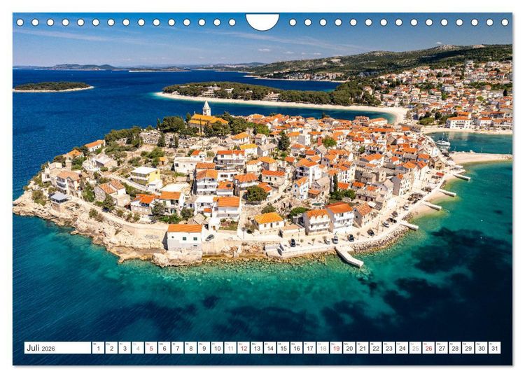 Produktbild: Kroatien von oben (Wandkalender 2026 DIN A4 quer), CALVENDO Monatskalender