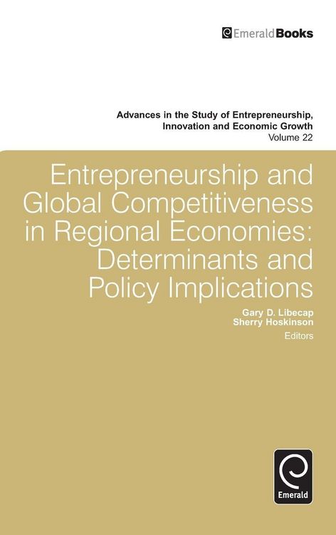 Produktbild: Entrepreneurship and Global Competitiveness in Regional Economies