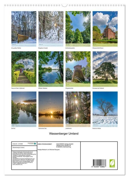 Produktbild: Wassenberger Umland (hochwertiger Premium Wandkalender 2027 DIN A2 hoch), Kunstdruck in Hochglanz
