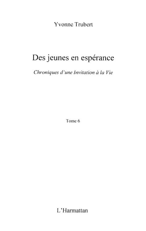 Produktbild: Des jeunes en esperance - chroniques d'u