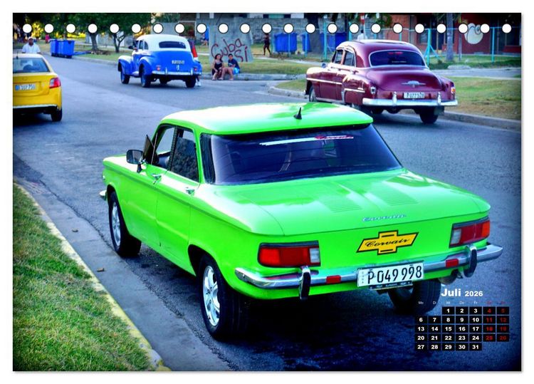 Produktbild: CORVAIR - Ein Chevy mit Heckmotor und ohne Heckflossen (Tischkalender 2026 DIN A5 quer), CALVENDO Monatskalender