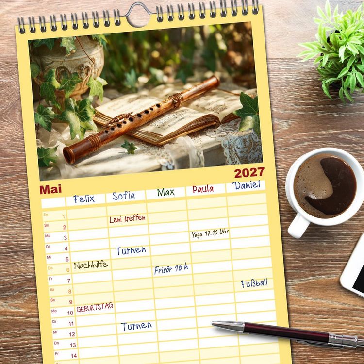 Produktbild: Familienplaner 2027 - Klang der Ewigkeit mit 5 Spalten (Wandkalender, 21 x 45 cm) CALVENDO