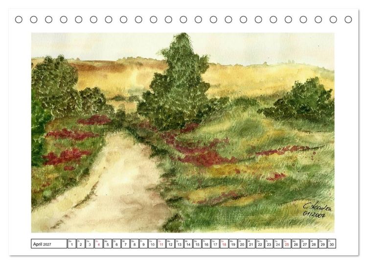 Produktbild: Der AQUARELL-Kalender (Tischkalender 2027 DIN A5 quer), CALVENDO Monatskalender