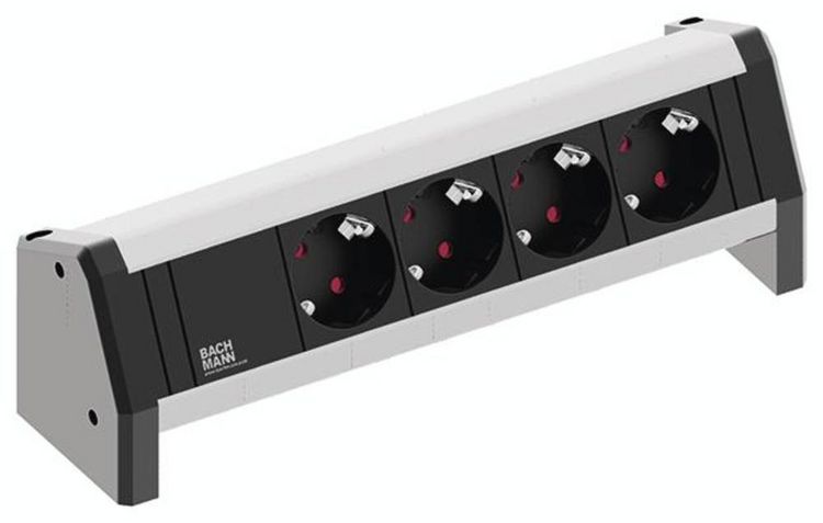 Produktbild: Bachmann 902.0049 Steckdosenleiste ohne Schalter Schwarz, Aluminium GST18i Anschlussbuchse