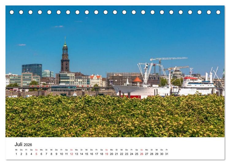 Produktbild: Gr&uuml;nes Hamburg (Tischkalender 2026 DIN A5 quer), CALVENDO Monatskalender