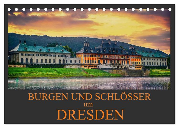 Produktbild: Burgen und Schl&ouml;sser um Dresden (Tischkalender 2026 DIN A5 quer), CALVENDO Monatskalender