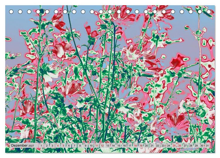 Produktbild: Blumen Pop-Art (Tischkalender 2027 DIN A5 quer), CALVENDO Monatskalender