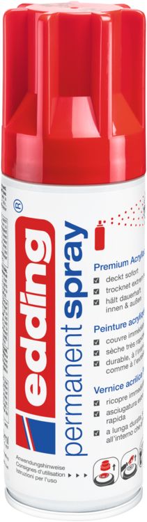 Produktbild: 5200 Permanent Spray, verkehrsrot gl&auml;nzend, 200ml Premium Acryllack