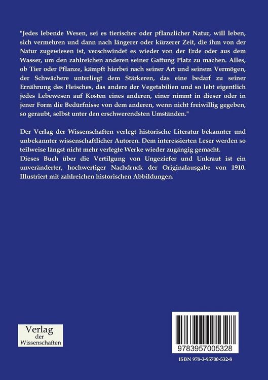 Produktbild: Die Vertilgung von Ungeziefer und Unkraut