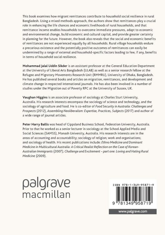 Produktbild: Remittance Income and Social Resilience among Migrant Households in Rural Bangladesh