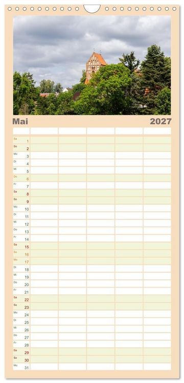 Produktbild: Familienplaner 2027 - Lychen - zwischen Wald und Seen mit 5 Spalten (Wandkalender, 21 x 45 cm) CALVENDO