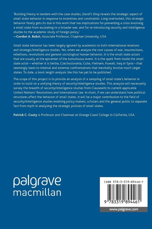 Produktbild: Small State Behavior in Strategic and Intelligence Studies